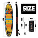 The size of all round 10'6" paddle board | Supzoom graffiti style