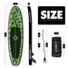 The size of all round 10'6" paddle board | Supzoom green leopard style
