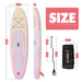 The size of all round 10'6" paddle board | Supzoom pink style
