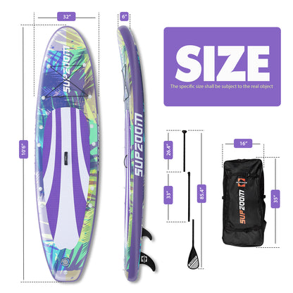 The size of all round 10'6" paddle board | Supzoom scenery style