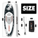 The size of group 12' paddle board | Supzoom shark style