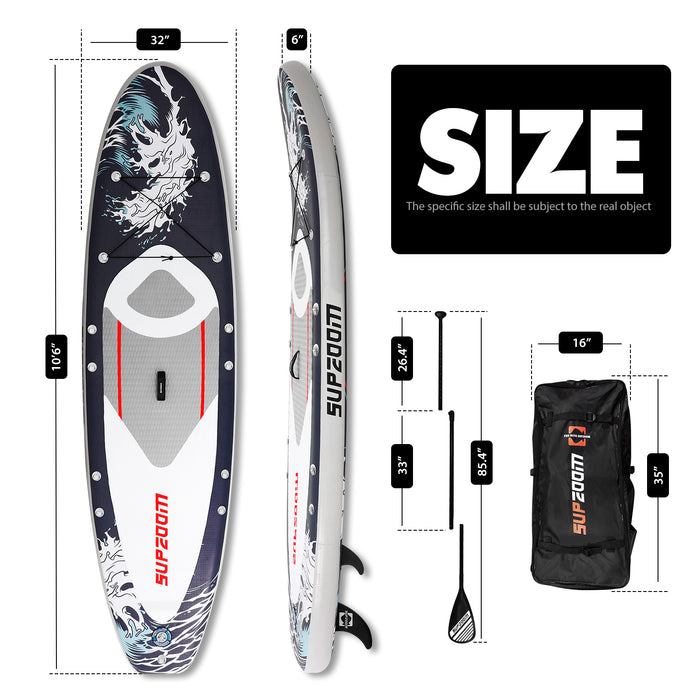 The size of shark all round 10'6" paddle board | Supzoom