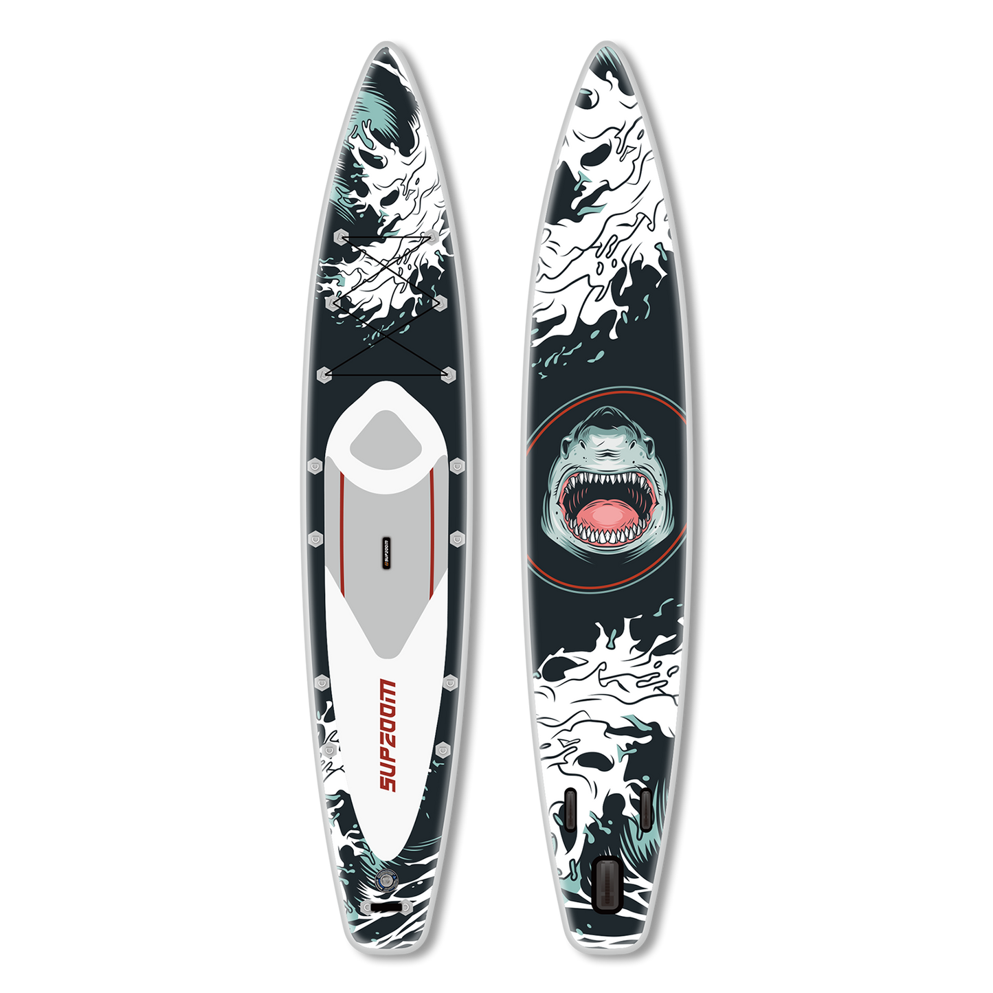 Touring 14' shark style inflatable paddle board | Supzoom