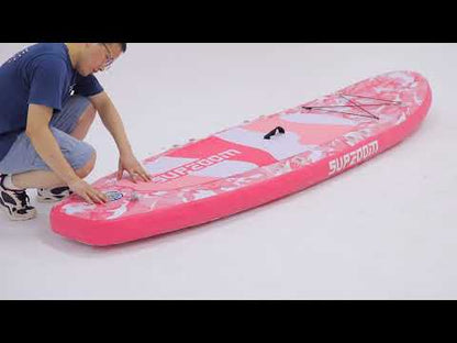 Planche à pagaie gonflable de style camouflage rose de 10'6 "｜Supzoom