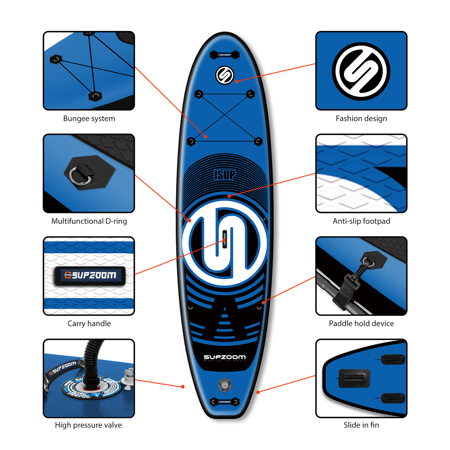 10'6" all round blue marina inflatable paddle board｜Supzoom