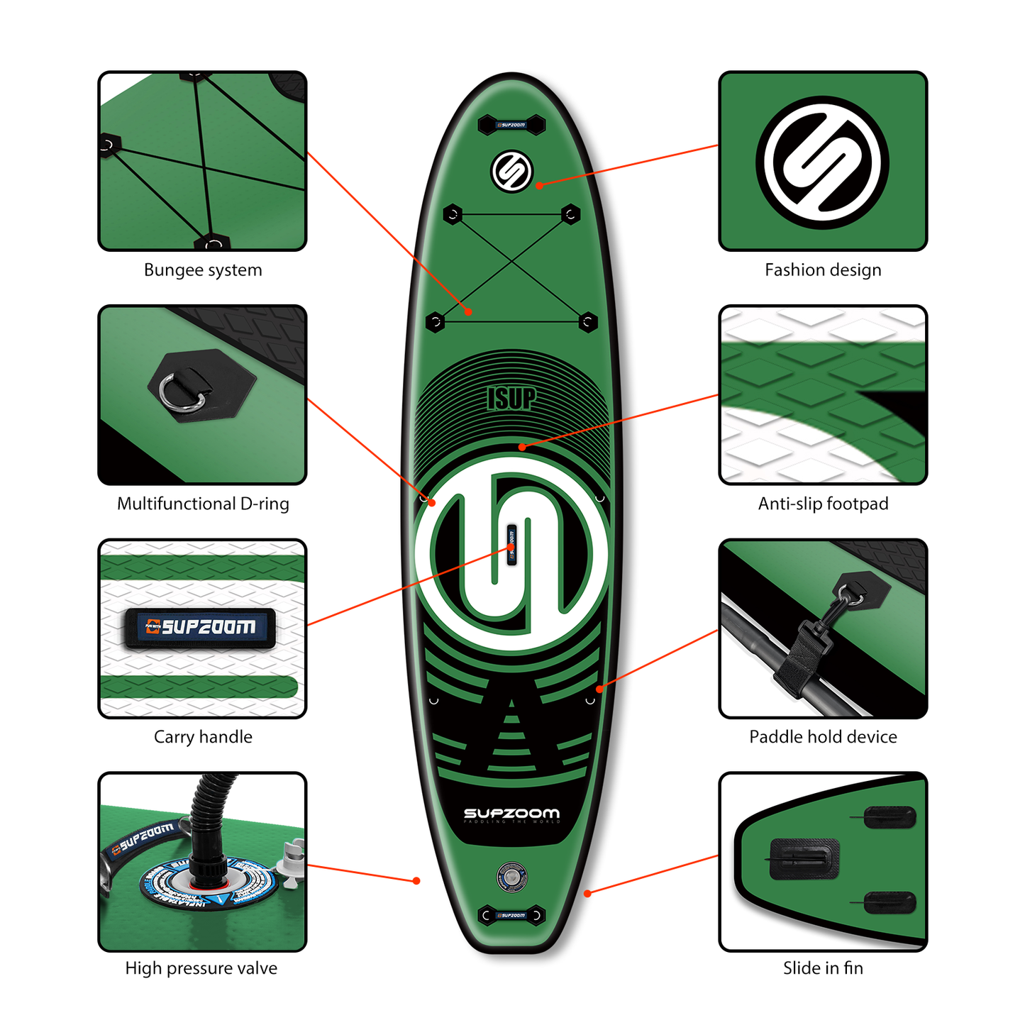 10'6" green giant all round Inflatable stand up paddle board｜Supzoom